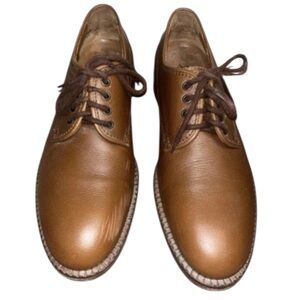 Aquatalia Men's Leather Brown Lace Up Derby Shoes Size 12 Made In Italy As Is